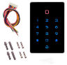 Система СКУД KIT-T12MF-P-SSM на 1 дверь, сенсорная панель, 2 считывателя Mifare, серебристый замок, НЗ тип