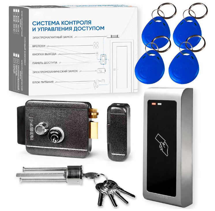 Комплект СКУД Undino KIT-CR301EM-G эл. механический замок, RFID, бюджет 10000