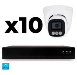 Комплект IP-видеонаблюдения  KIT-A410IP-POE 4 Мп, 10 купольных IP-камер, NVR, 16 PoE портов