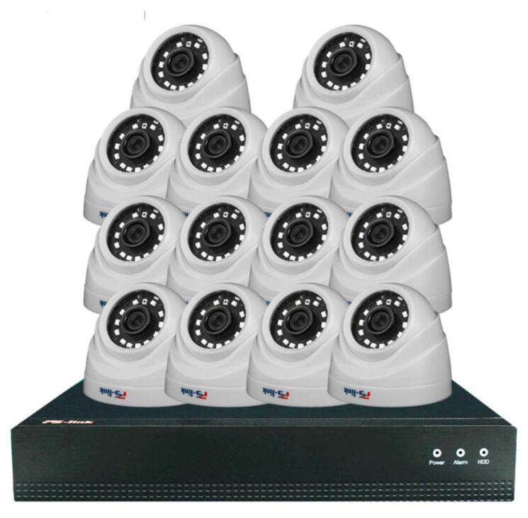 Комплект видеонаблюдения IP 5Мп KIT-A514IP-POE 14 камер с ночной съемкой для помещения, с датчиком движения, питание PoE