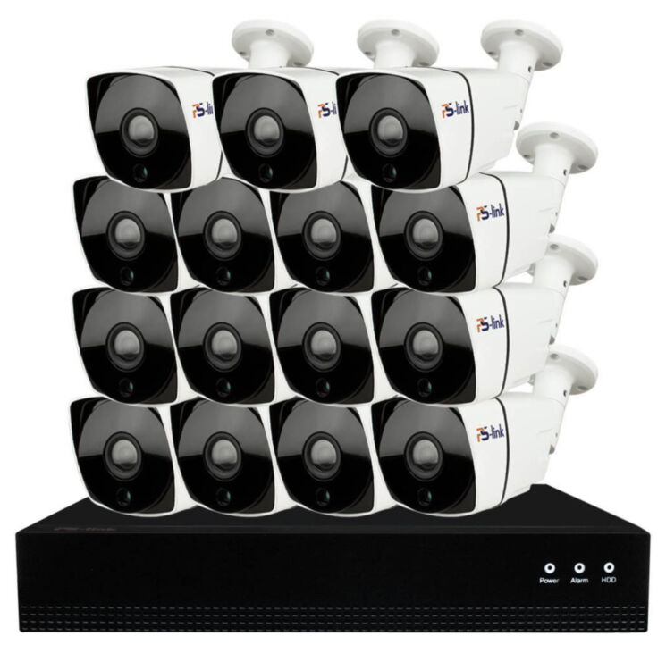 Комплект видеонаблюдения IP 2Мп KIT-С215IP-POE 15 камер с ночной съемкой для улицы, с датчиком движения, питание PoE