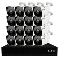 Комплект видеонаблюдения IP 2Мп  KIT-С216IP-POE 16 камер с ночной съемкой для улицы, с датчиком движения, питание PoE