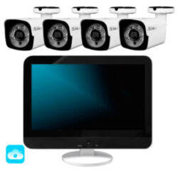 Комплект видеонаблюдения WIFI 5Мп  KIT-W504CM беспроводной, 4 камеры для улицы, ночное видение, удаленный доступ