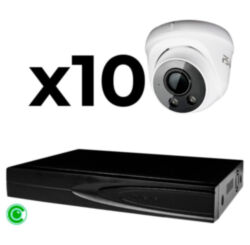 Комплект видеонаблюдения IP 8Мп  KIT-A810IP-ST 10 камер для помещения, аналитика, детекция человека, область вторжения