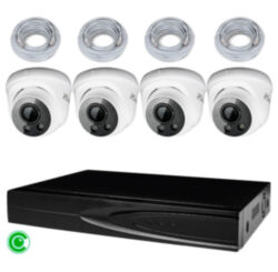 Комплект видеонаблюдения IP 5Мп  KIT-A504IP-ST 4 камеры для помещения, аналитика, детекция человека, область вторжения