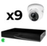 Комплект видеонаблюдения IP 5Мп KIT-A509IP-ST 9 камер для помещения, аналитика, детекция человека, область вторжения